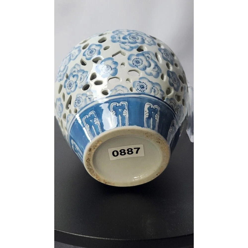 House dec ceramic Porcelain Vase Chinese Style  hollow-carved  8